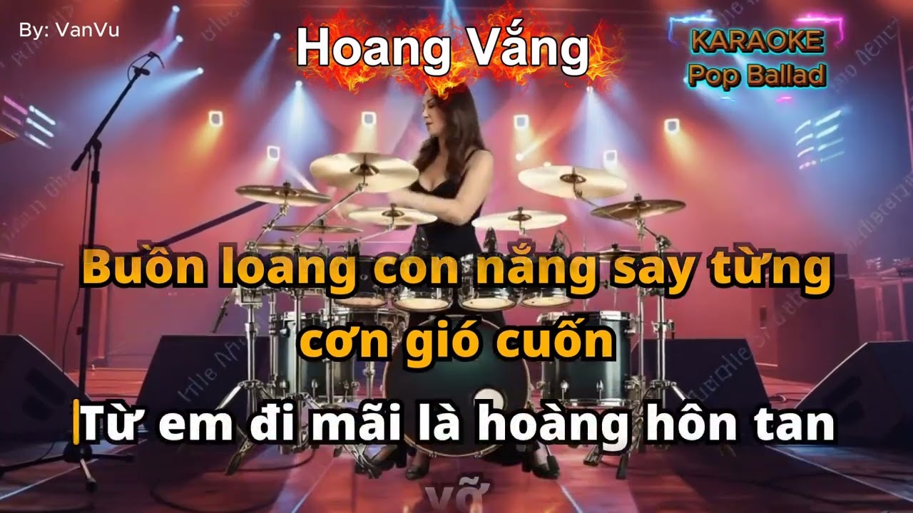 HOANG VẮNG - KARAOKE Tone Nam (Am) | Pop Ballad