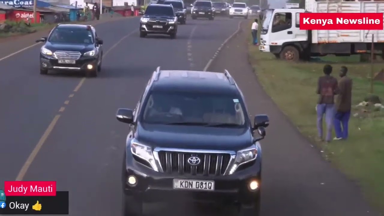 Watch how Matiangi, Gachagua Kalonzo convoy snaked out of Suneka for the last rally of day 2 rally
