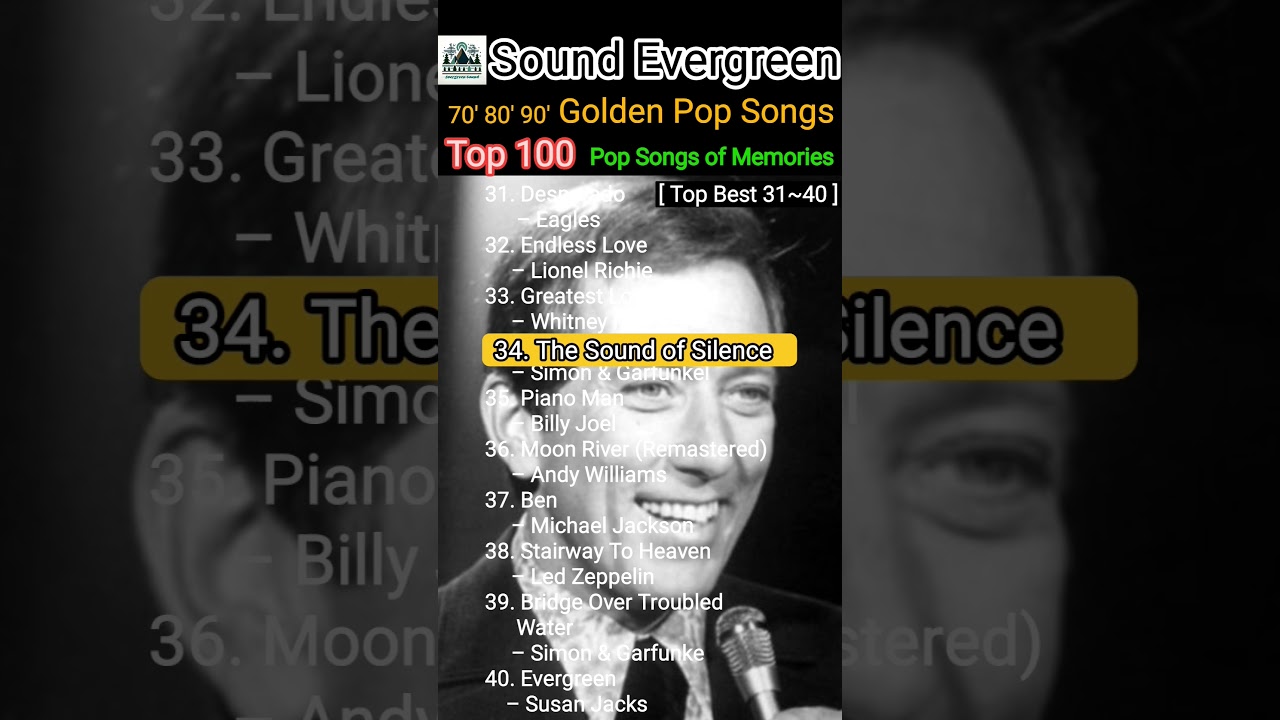 70' 80' 90' 골든팝송 Golden Pop Song-Top 100 Pop Songs of Memories❤️The Sound of Silence&ndash;Simon&Garfunkel