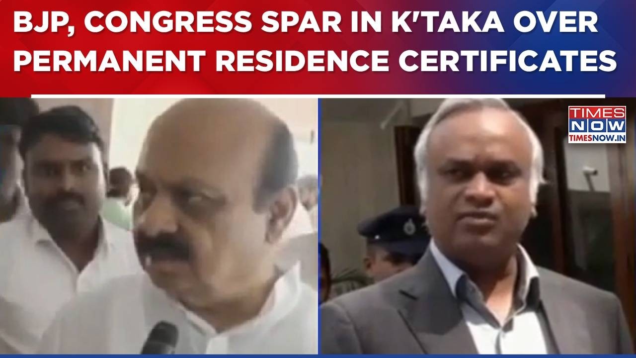 War Of Words Between BJP, Congress Leaders Over Permanent Residence Certificates In K'taka Amid SIR