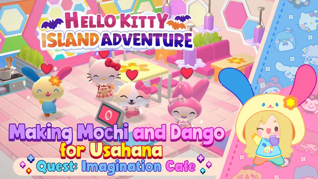 Making Mochi and Dango for Usahana  #hellokittyislandadventure #sanrio #hellokitty