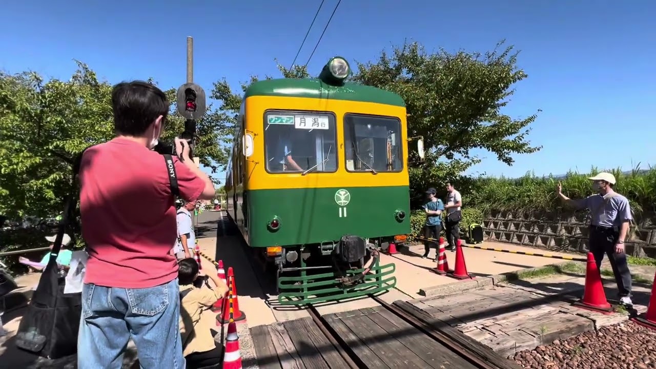 【走れ！かぼちゃ電車】新潟交通電車線の旧月潟駅でモハ11号電車「かぼちゃ電車」の乗車体験イベント