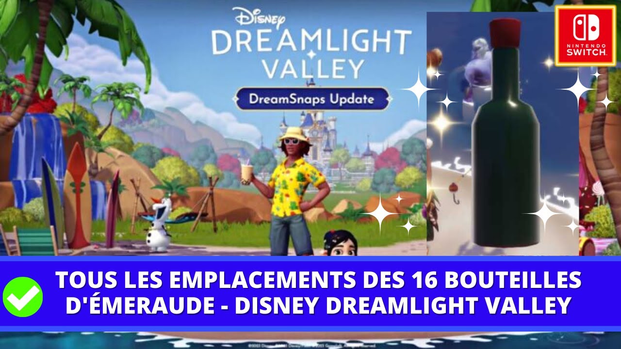 Tous les emplacement des 16 Bouteilles D'ermeraudes dans Disney Dreamlight Valley
