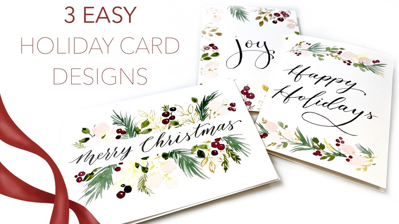 3 Easy Holiday Card Designs