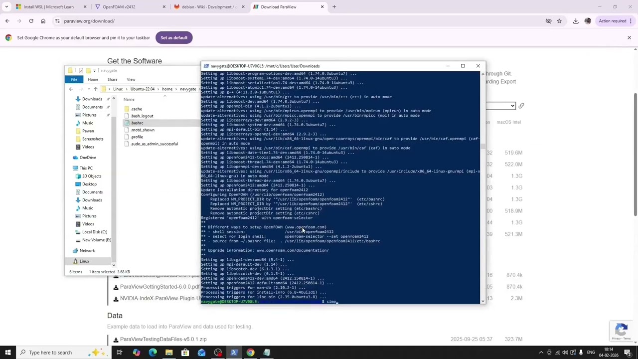 Настройка среды OpenFOAM и создание псевдонимов