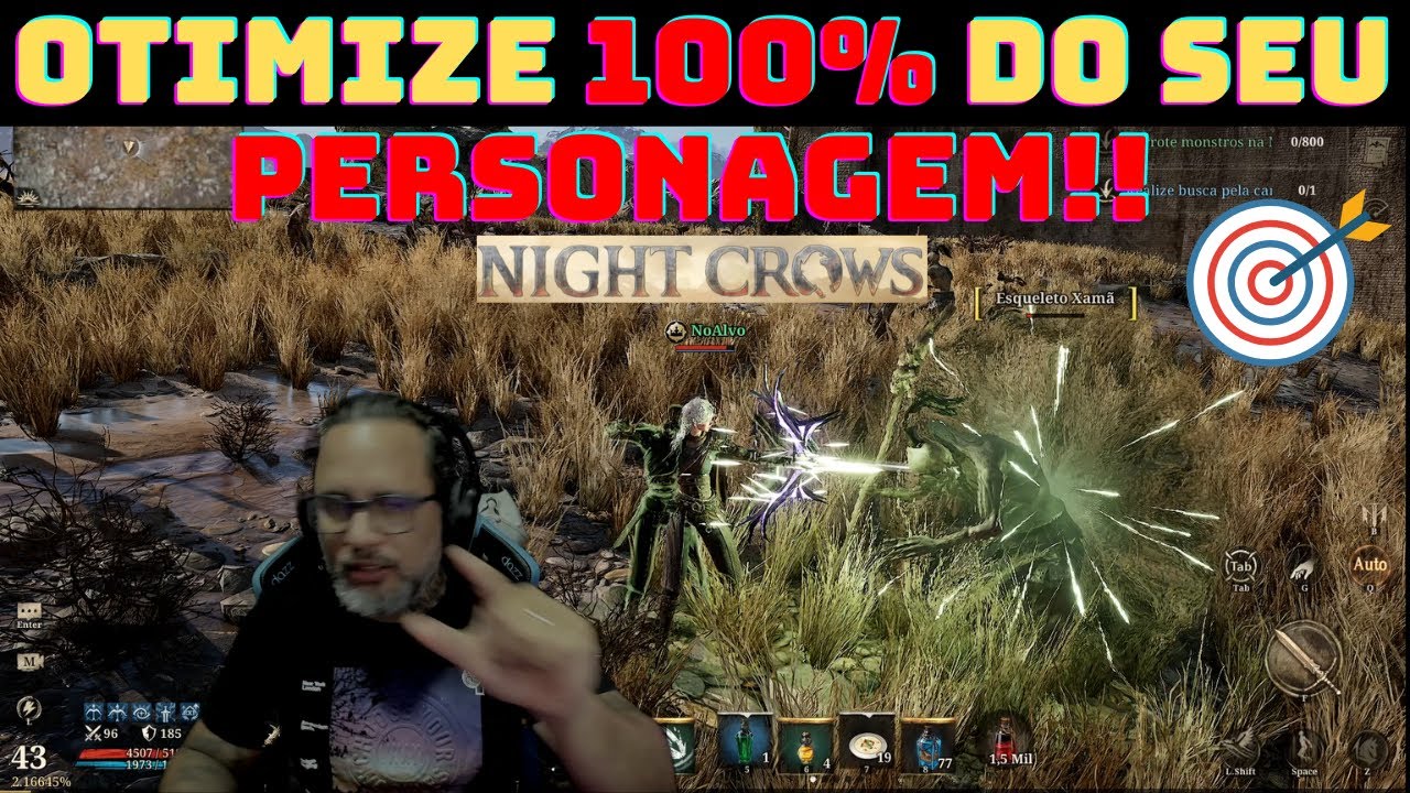 NIGHT CROWS  - COMO OTIMIZAR O SEU PERSONAGEM PARA USO EM 100% INDEPENDENTE DO SEU POWER