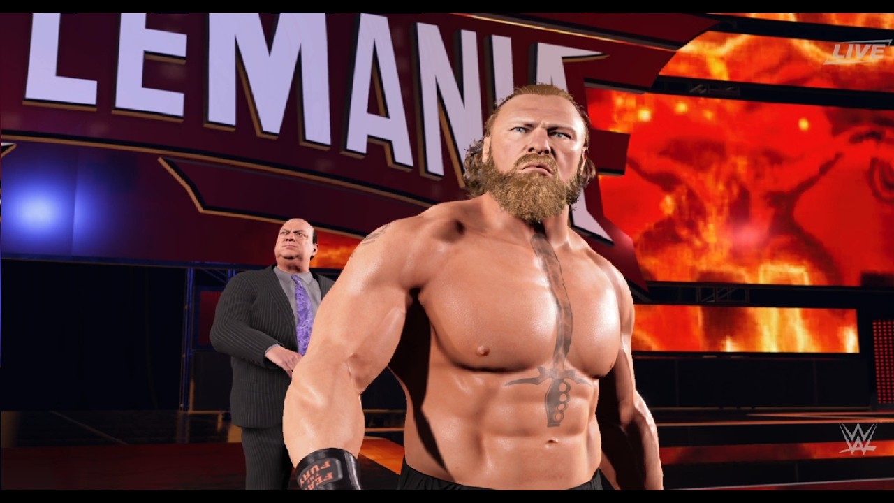 WWE 2K25 Брок Леснар против Гюнтера на WrestleMania