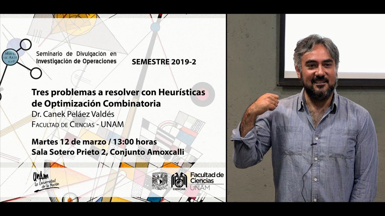 Tres problemas a resolver con Heurísticas de Optimización Combinatoria (Canek Peláez Valdés)