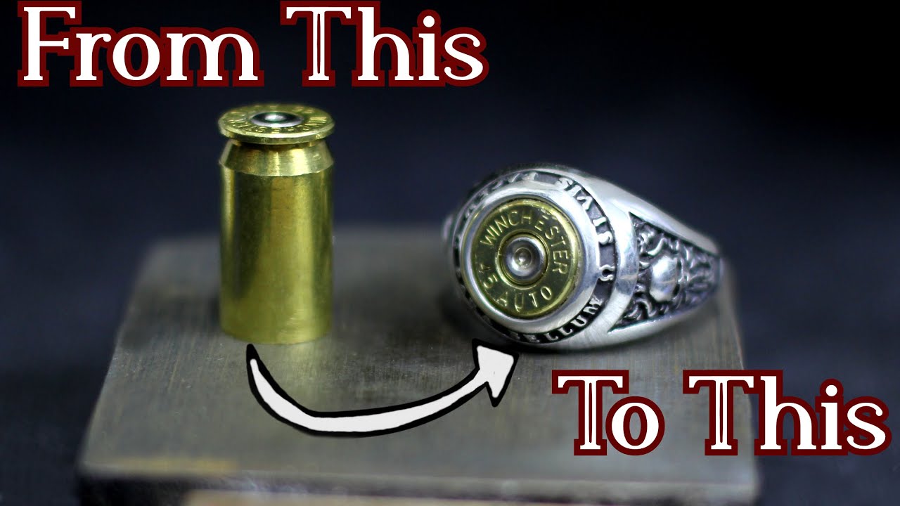 I turn a BULLET CASING into a SILVER CLASS RING