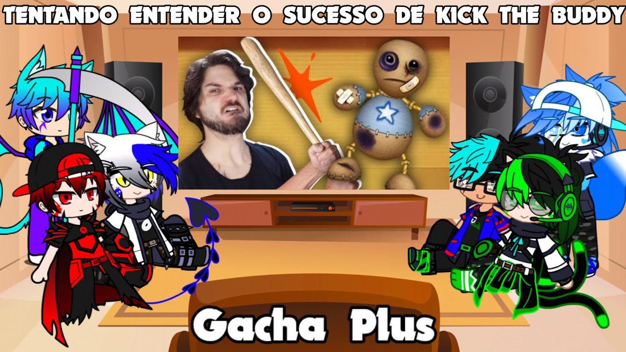 REACT @Jazzghost TENTANDO ENTENDER O SUCESSO DE KICK THE BUDDY Gacha Club