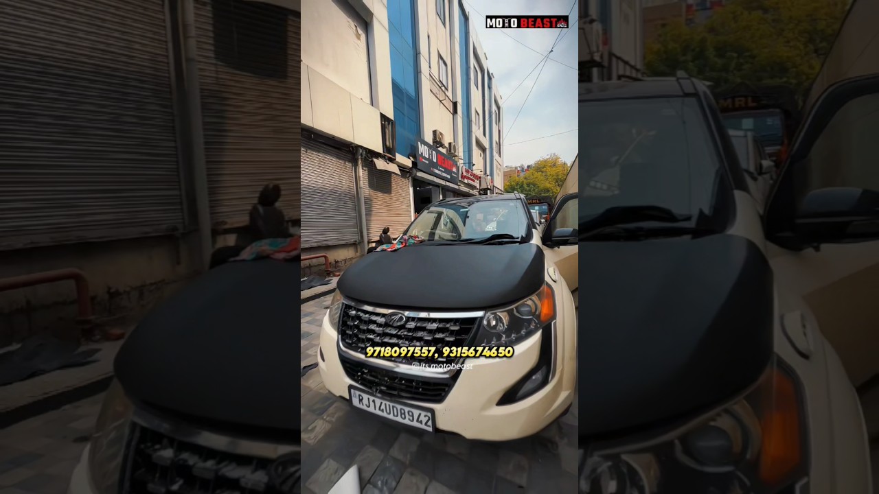 XUV 500 Wrapping in Black Color🔥😍 XUV 500 Modification ✅ Xuv 500 Modified ✅ 