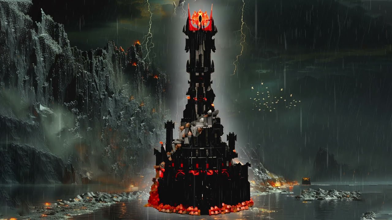 BrickBling Light Kit for LEGO Icons The Lord of the Rings: Barad-d&ucirc;r 10333 Remote Version