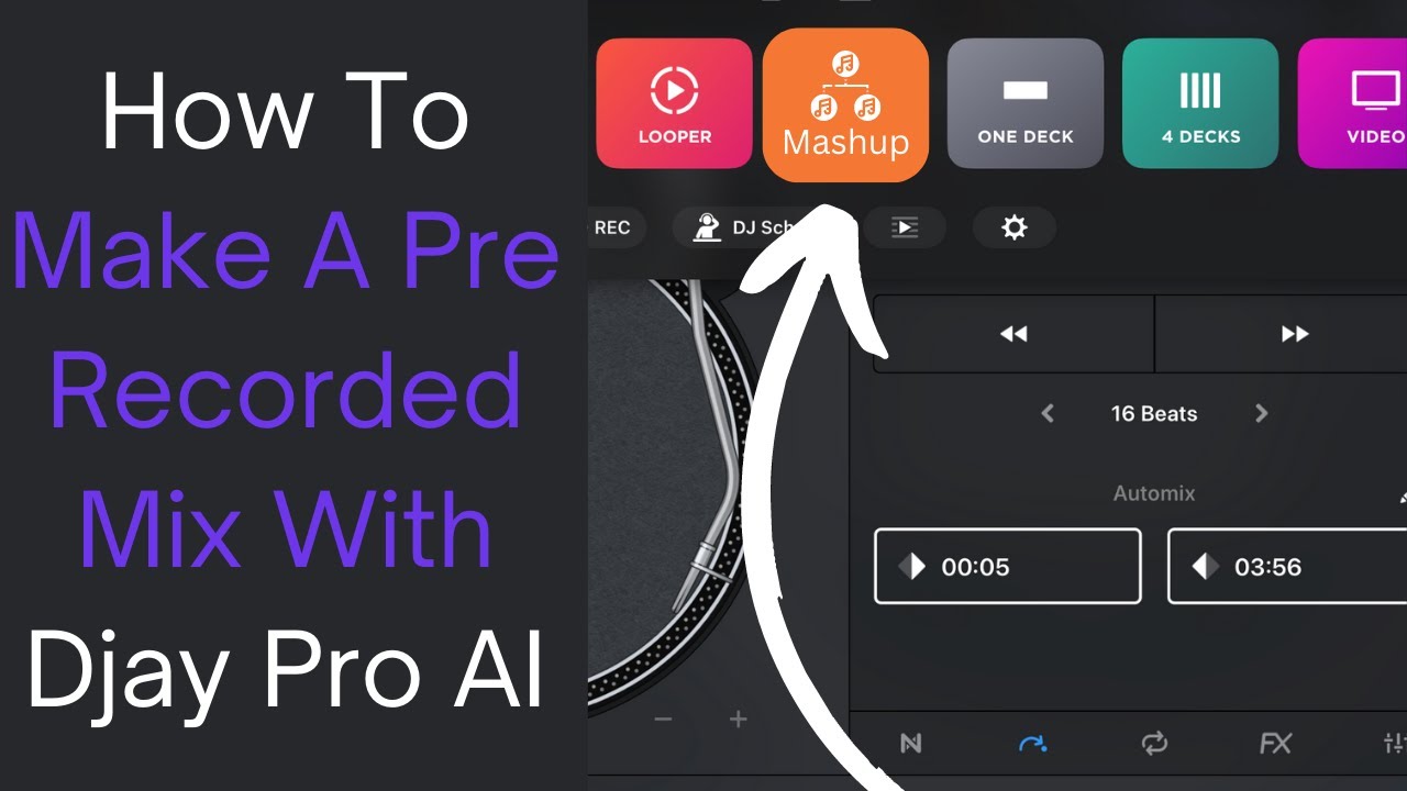 Как создать предварительно записанный микс с помощью Djay Pro AI