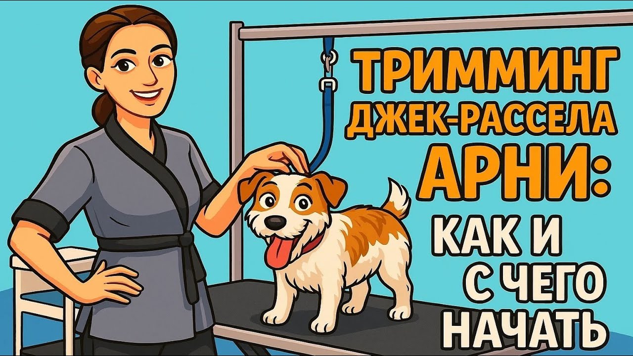 Джек-рассел Арни на тримминге. #тримминг #джекрассел #груминг #уходзашерстью #собака #тримминг