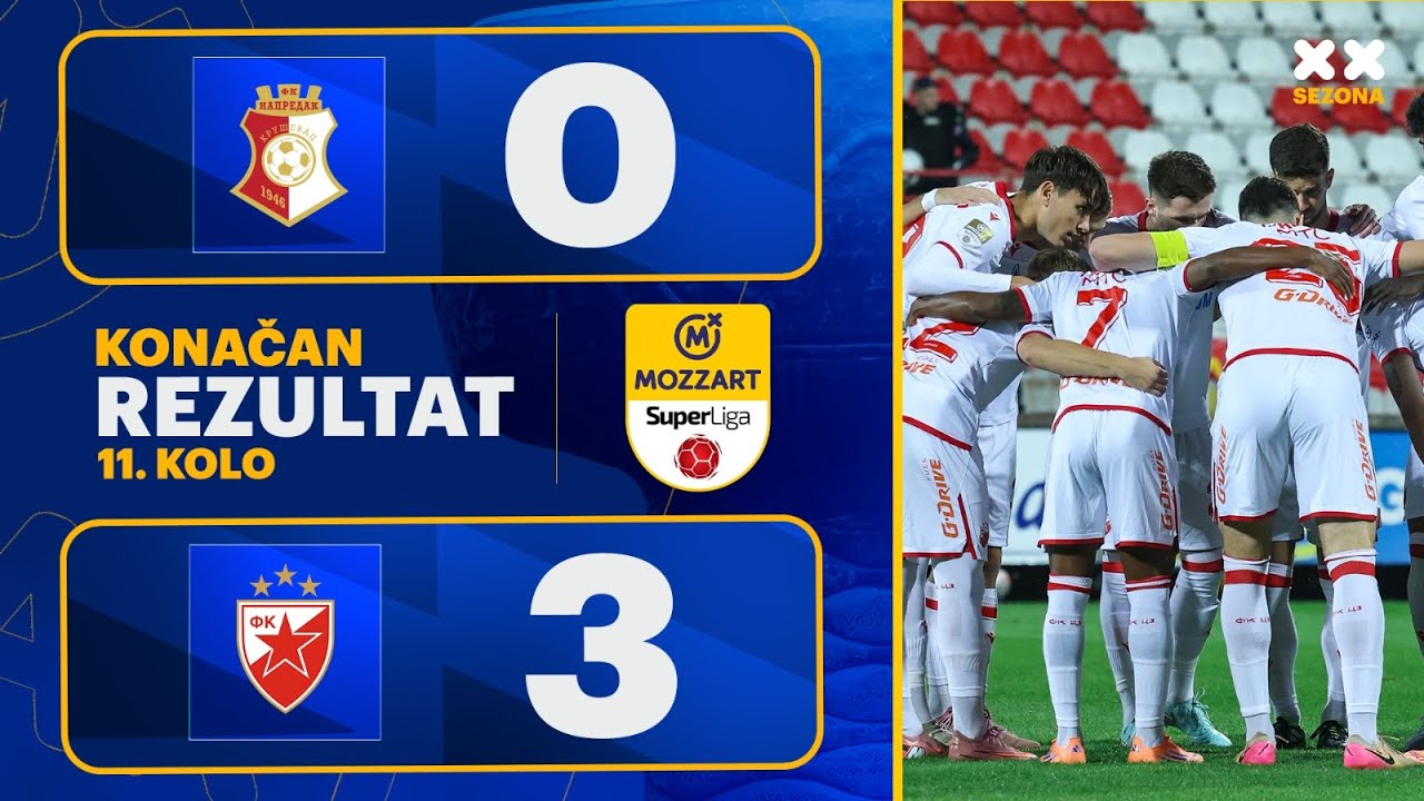 MBSLS 2025/26 - 11.kolo: NAPREDAK &ndash; CRVENA ZVEZDA 0:3 (0:1)