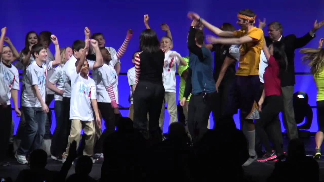 First Lady Michelle Obama performs UNI's 