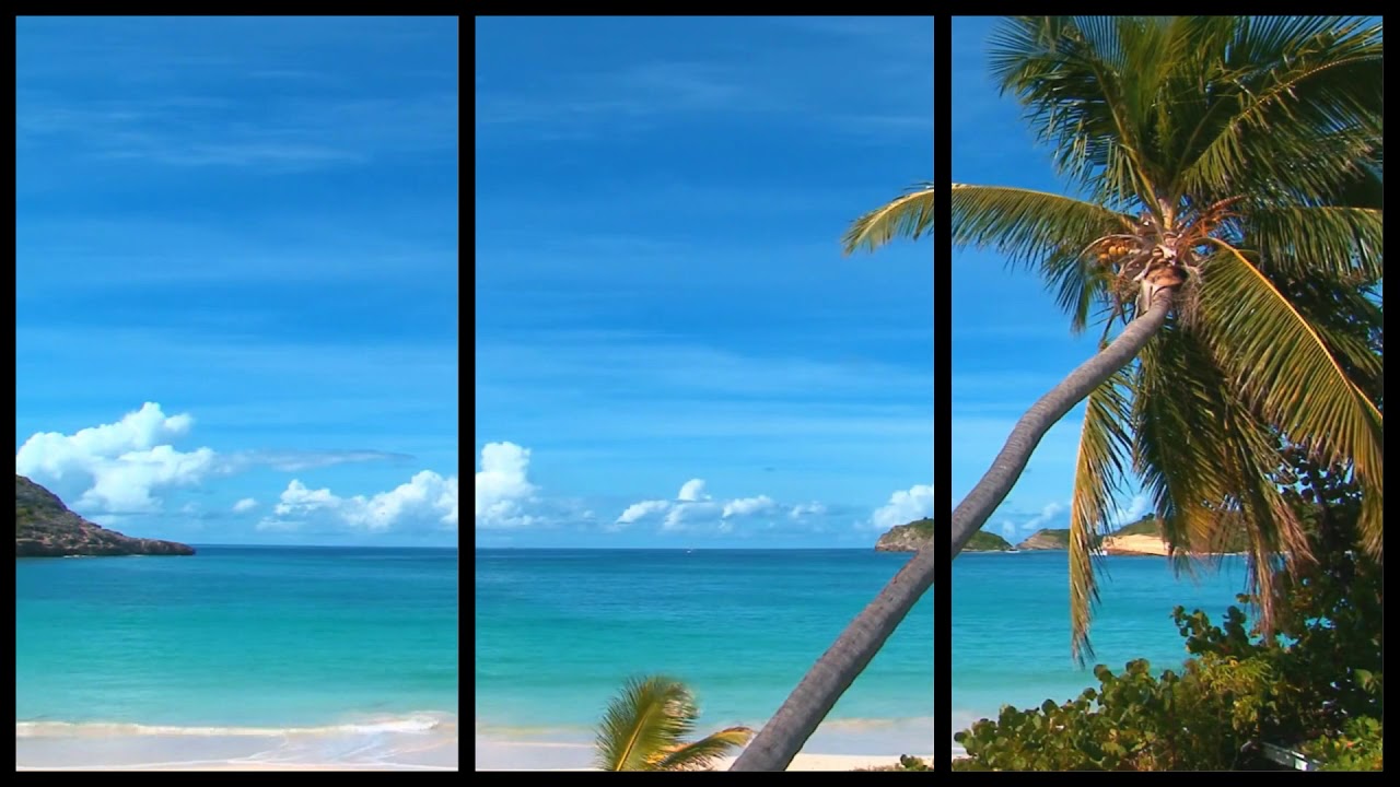 Window on the beach to cast | Sound of the sea and relaxing ambiance
