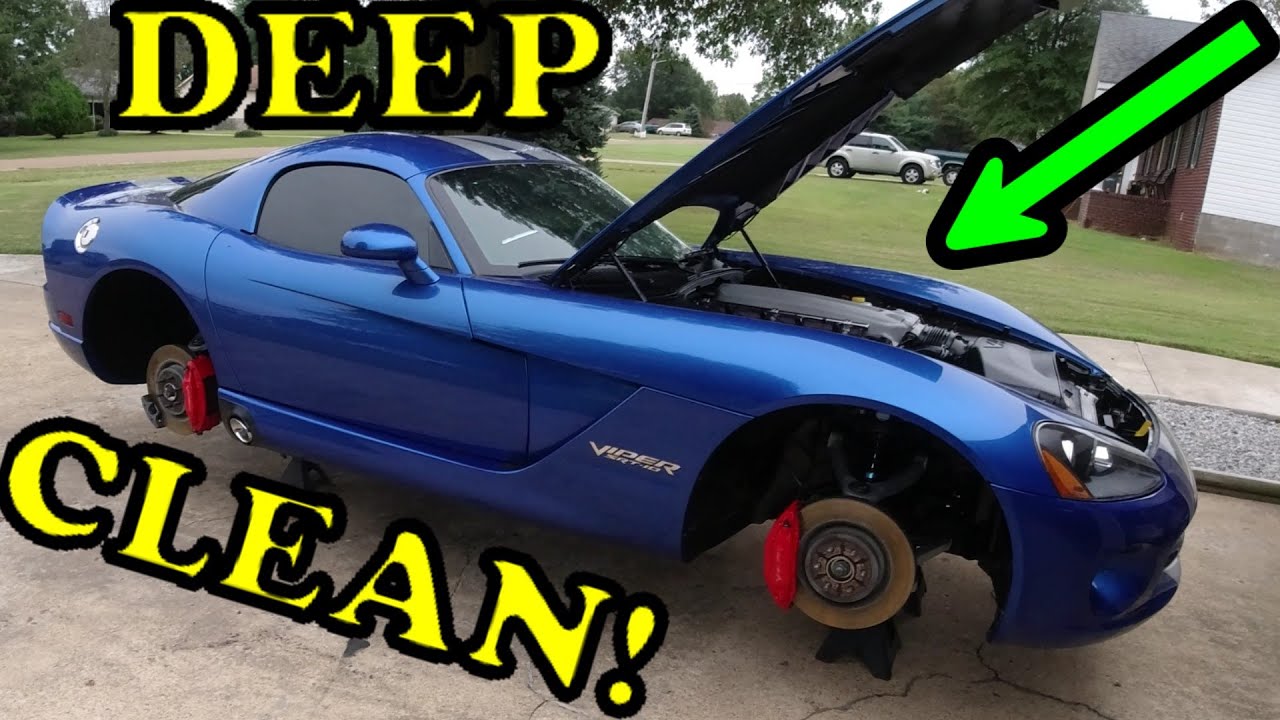 Deep Cleaning the Dodge Viper Srt-10 Engine Bay, Undercarriage and Suspension! Showroom Worthy!
