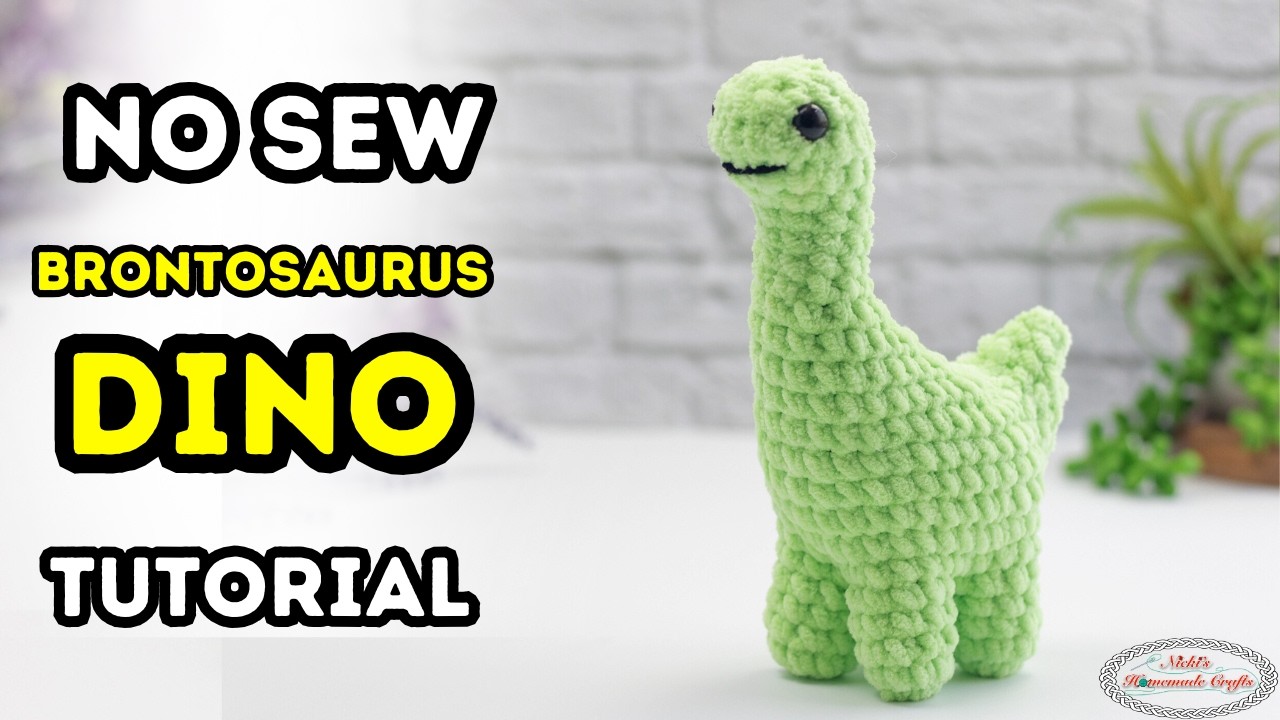 How to Crochet a NO-SEW Brontosaurus Dino Pattern - No-Sew Mystery CAL Part 3