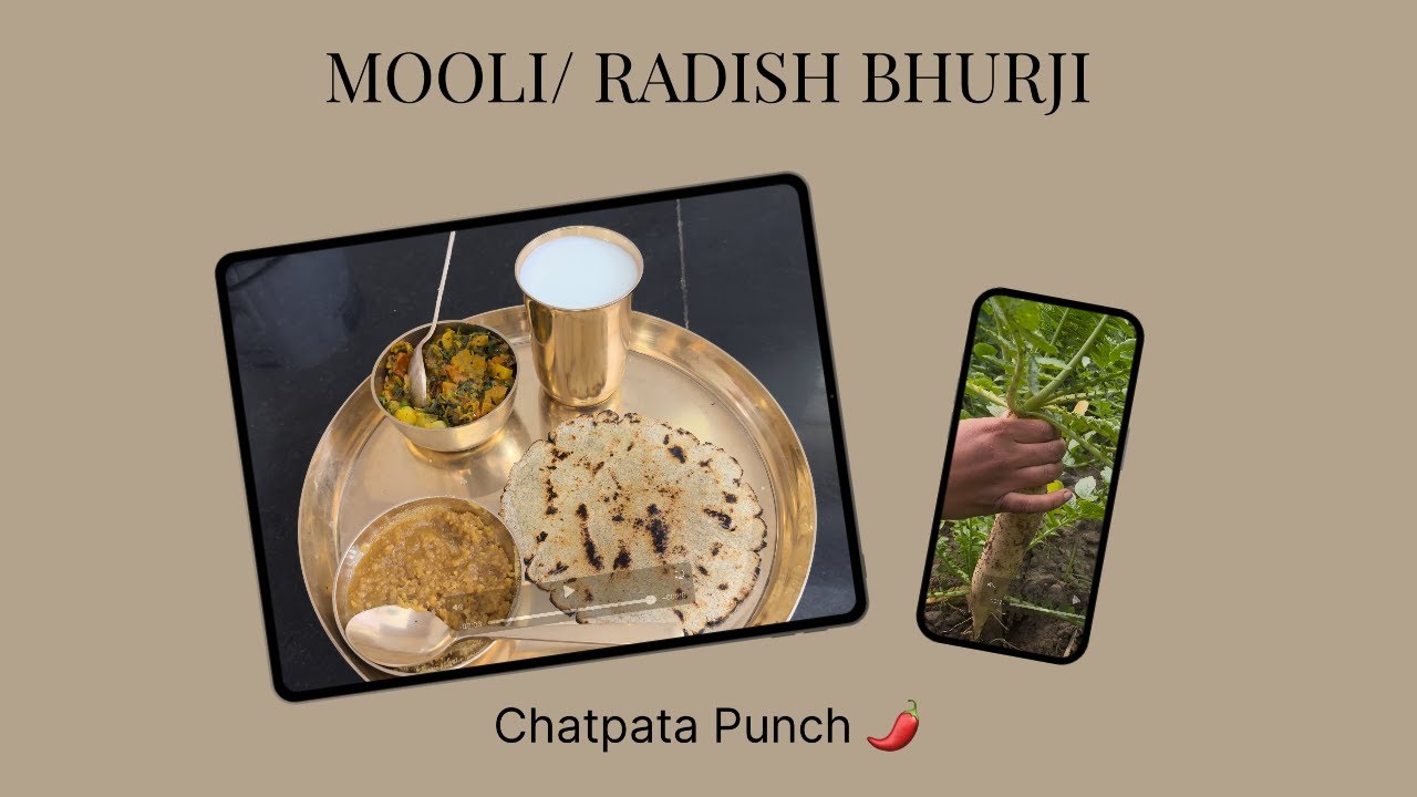 Chatpati Mooli Bhurji | Fresh Farm Style Recipe | Mooli Bhurji Recipe 🌿🔥