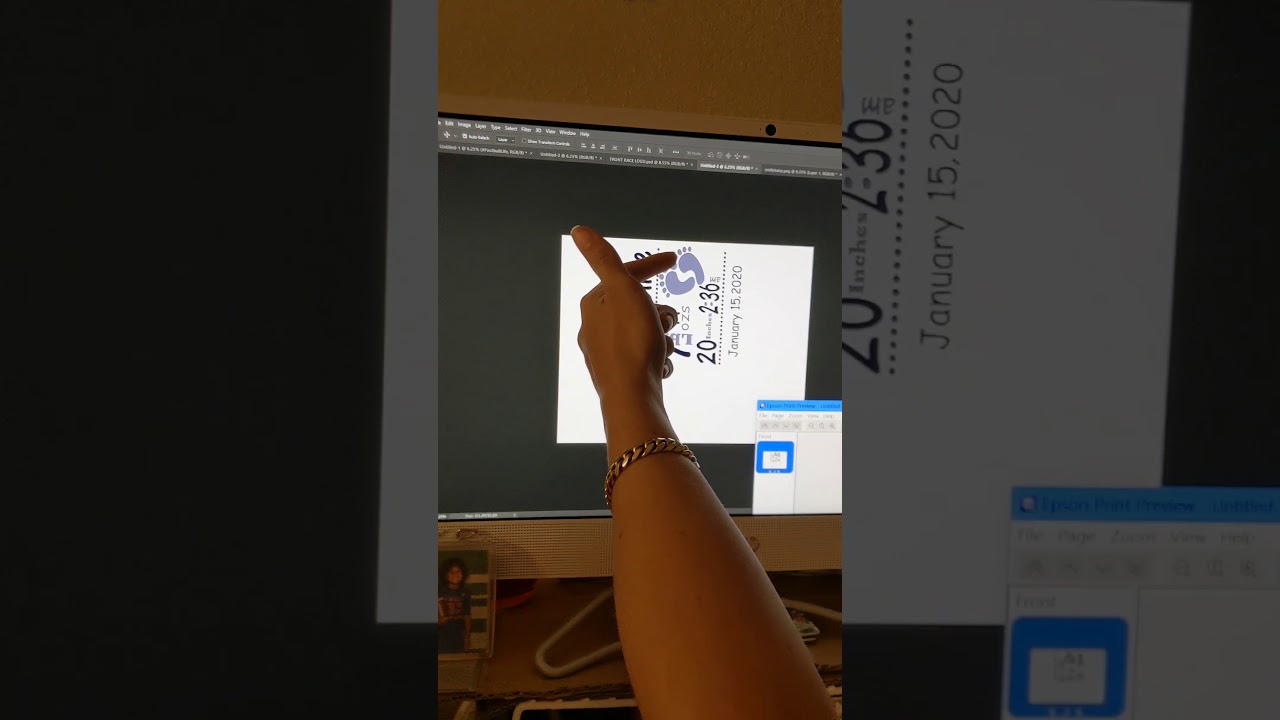 Print settings from Photoshop with my Epson F570 for dye sublimation