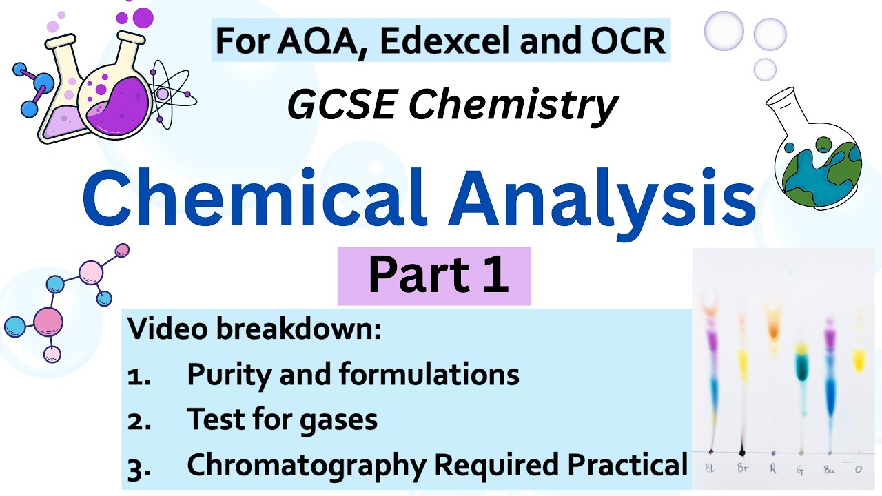 🔥 GCSE Chemistry Chemical Analysis (Part 1): Purity, Gas Tests & Chromatography | AQA| Edexcel | OCR