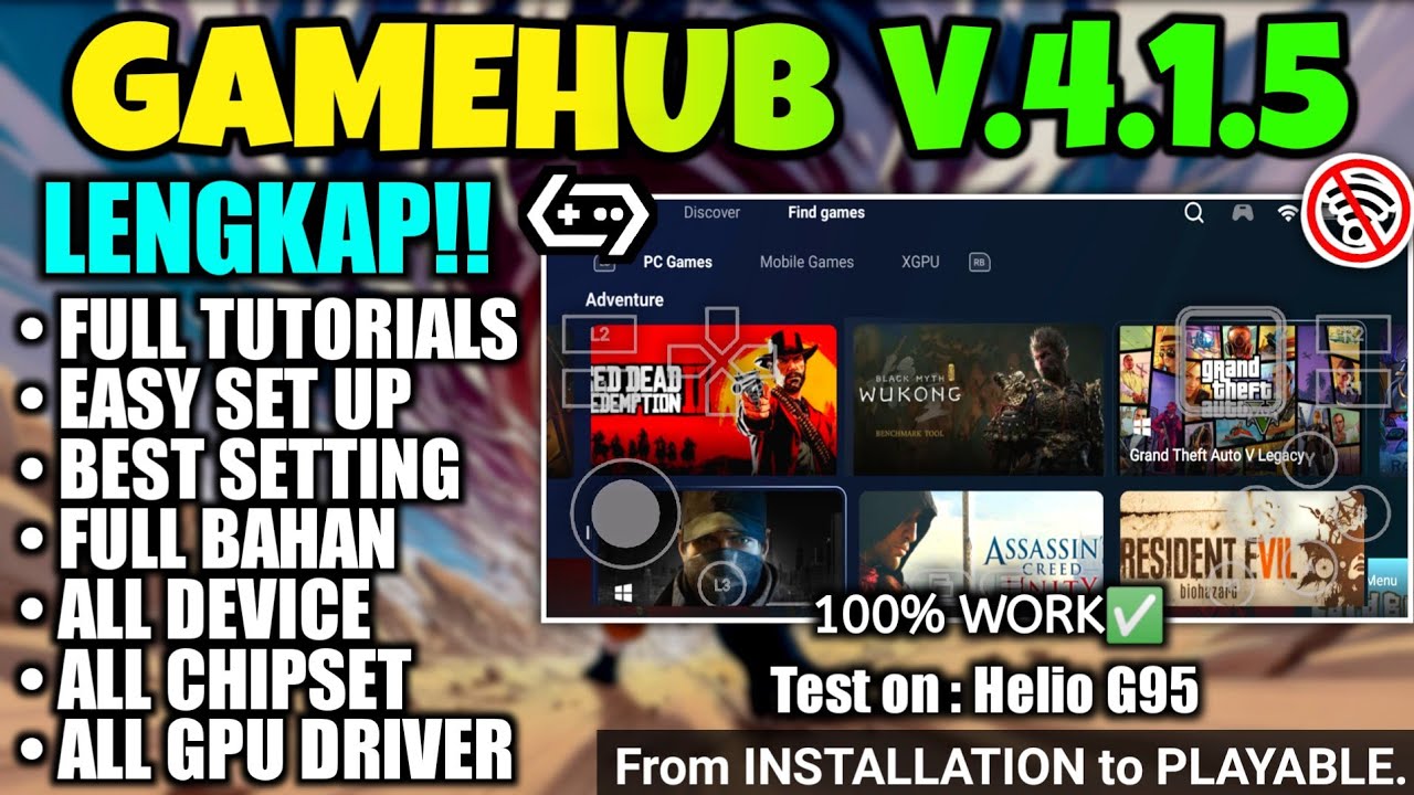 TUTORIAL LENGKAP!! CARA PASANG & MAIN DI EMULATOR GAMEHUB UNTUK SEMUA JENIS HP - GAMEHUB