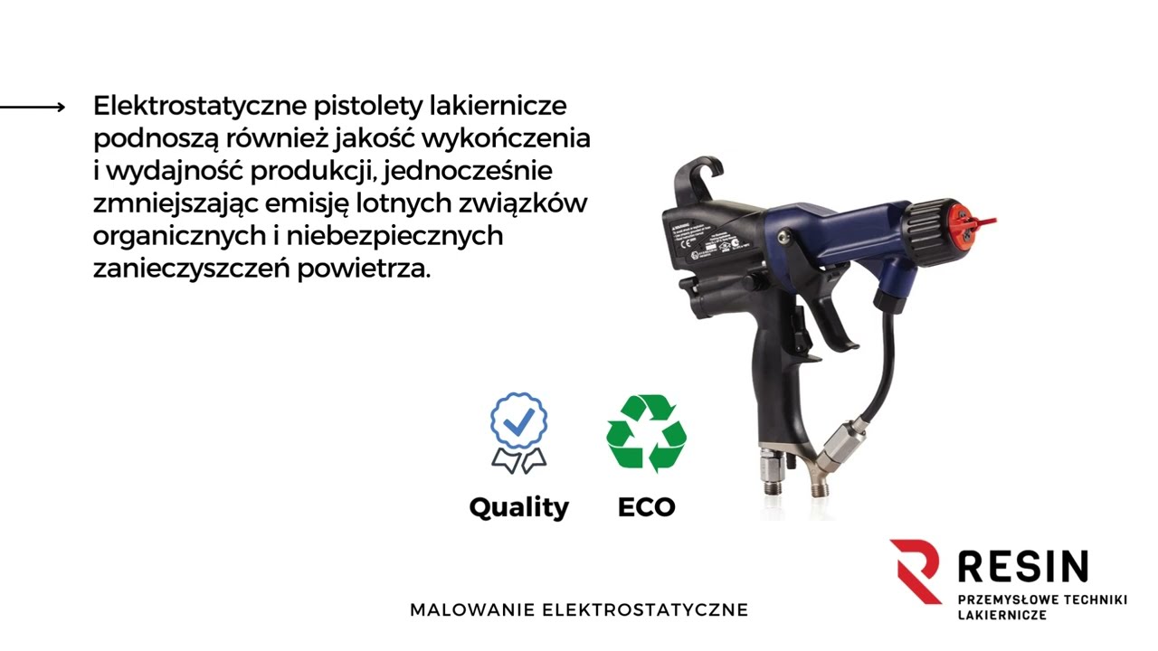 PTL Resin - malowanie elektrostatyczne pistoletem Graco Pro XP