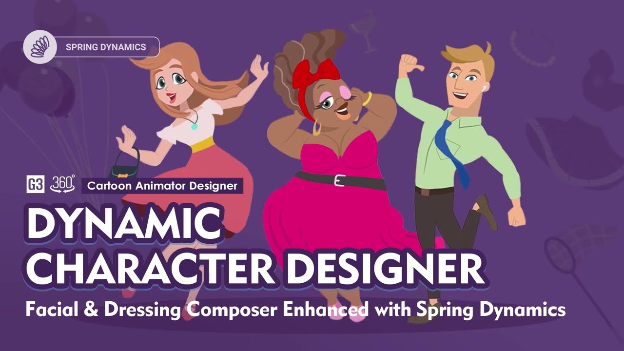 Dynamic Character Design: 2D Vector Characters with Secondary Motion | Cartoon Animator