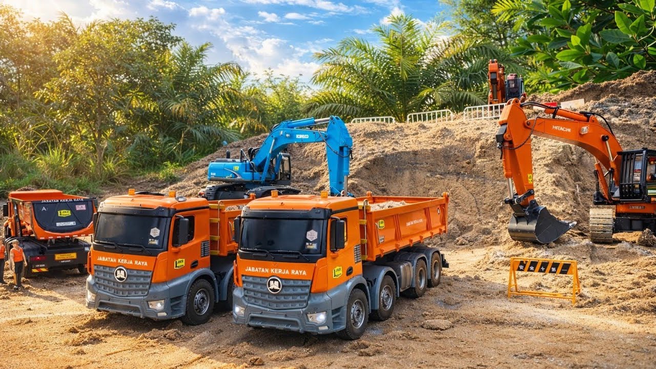 Strong Scale 1/16 : RC Excavator HITACHI, DOOSAN, KOBELCO Making Mega Industry Project