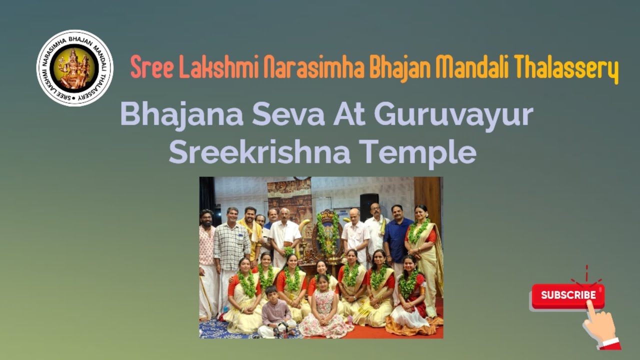 Bhajana Seva at Guruvayur Sreekrishna Temple on 12 / 01 / 26.