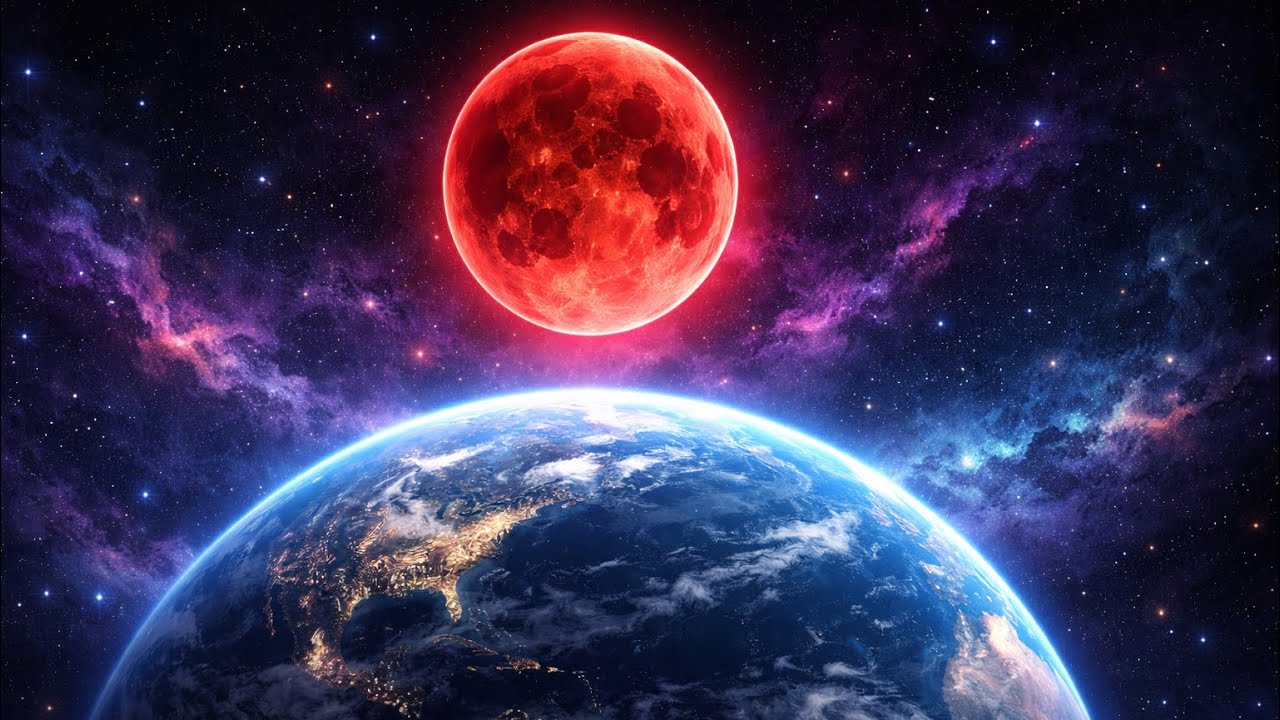 Alignement planétaire et pleine lune de sang