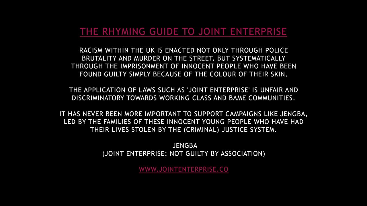 The Rhyming Guide to Joint Enterprise