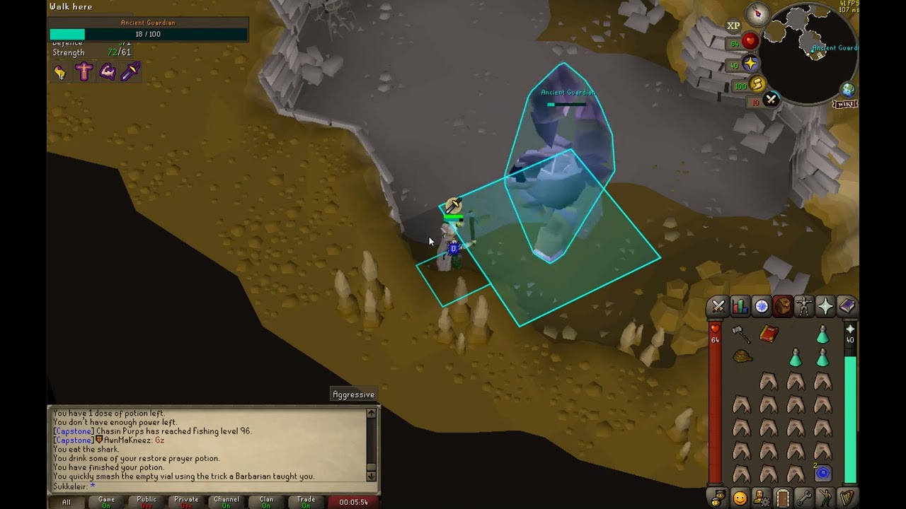 58 Combat ANCIENT GUARDIAN Kill (Desert Treasure II)