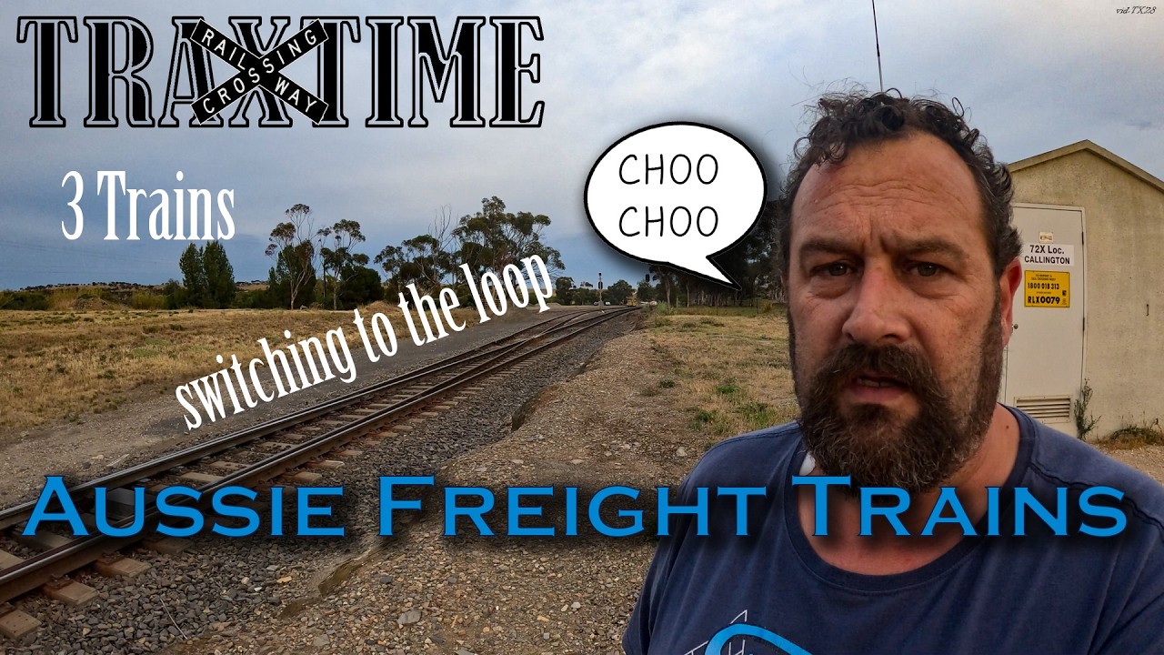 Aussie Freight Trains using the Callington Loop. Traxtime Ep 6.  Australian Trains