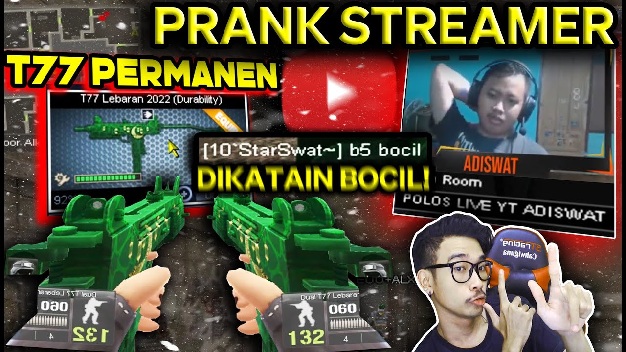 PRANK STREAMER YOUTUBE DAN TIKTOK PAKE T77 PERMANEN // Gameplay Point Blank Zepetto Indonesia