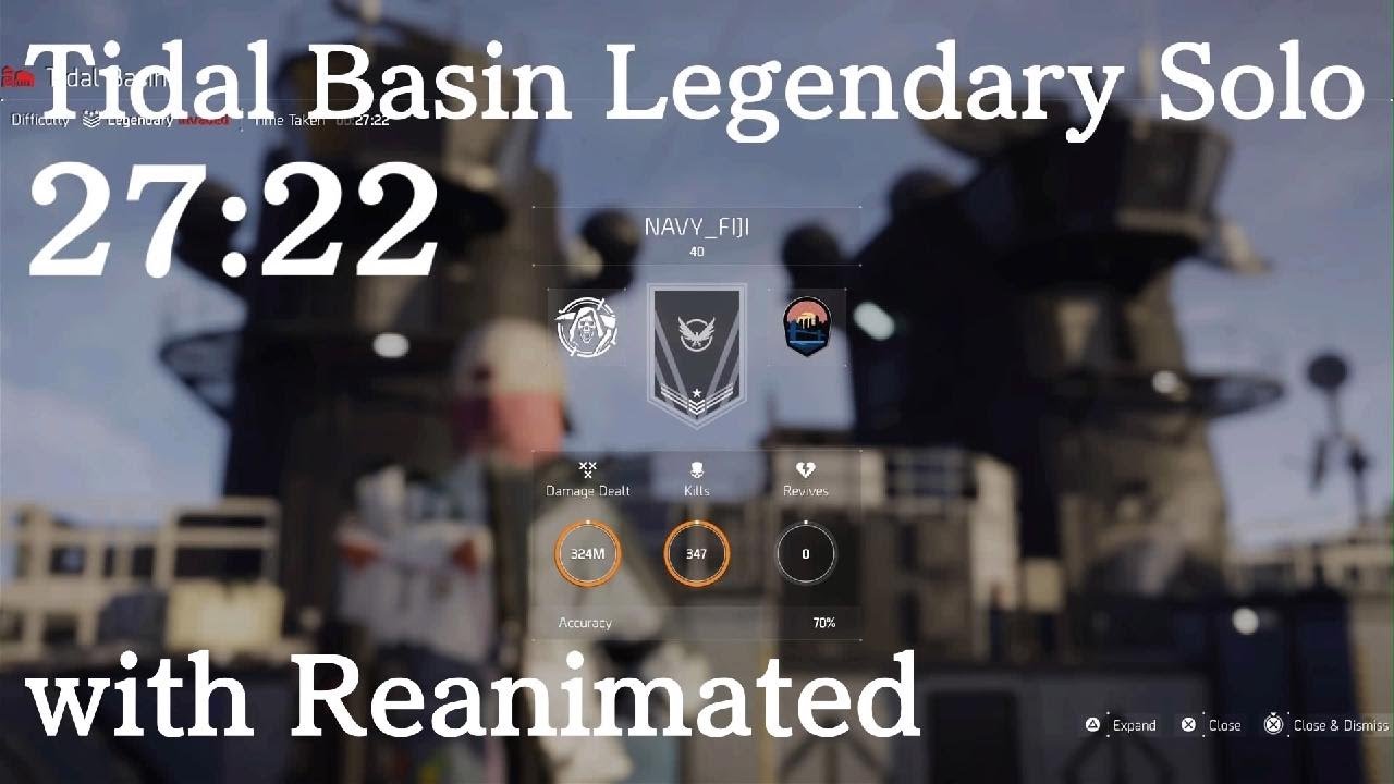 The Division 2 | Tidal Basin [Legendary/Solo - Reanimated] 27m 22s - TU20