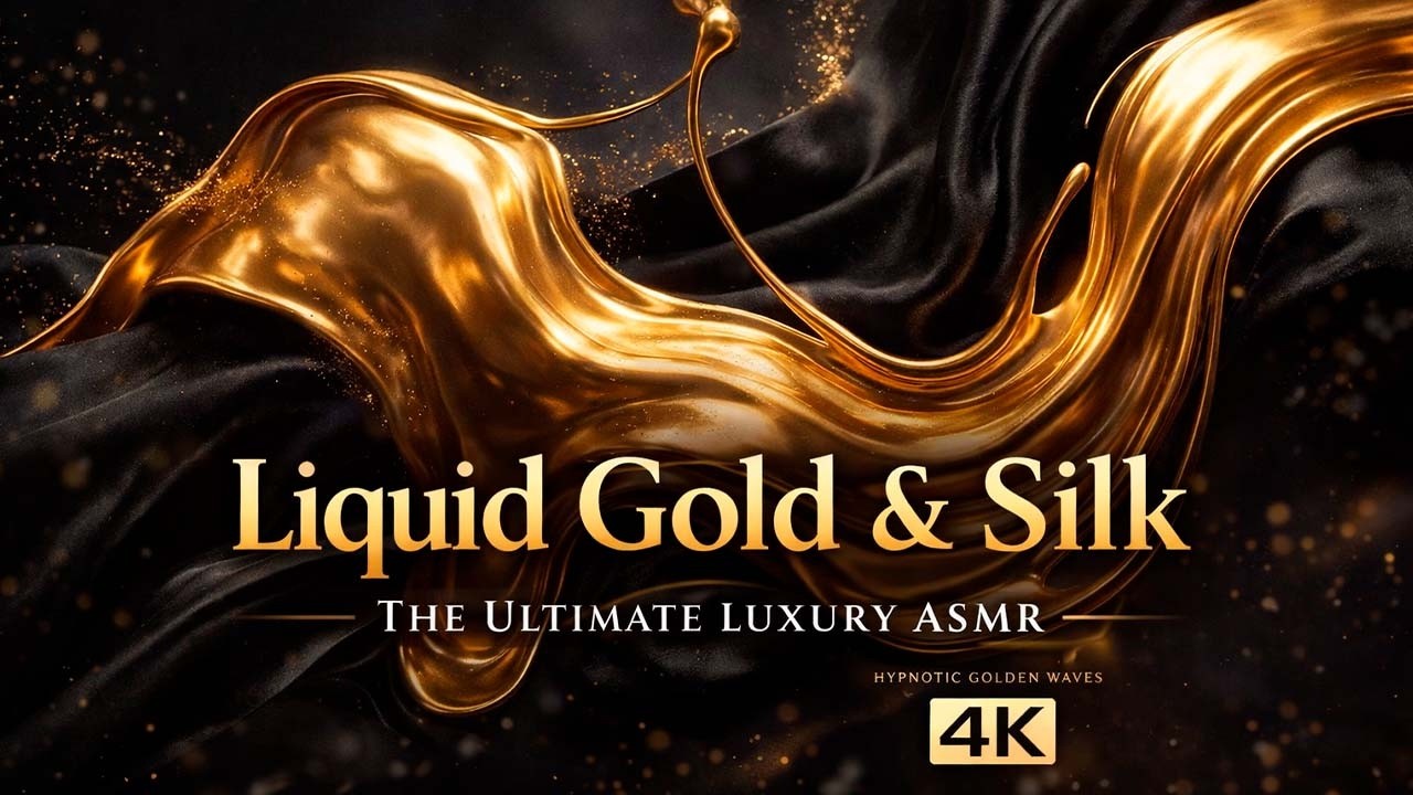 Liquid Gold & Silk: The Ultimate Luxury ASMR  /  Hypnotic Golden Waves: High-End Visual Therapy