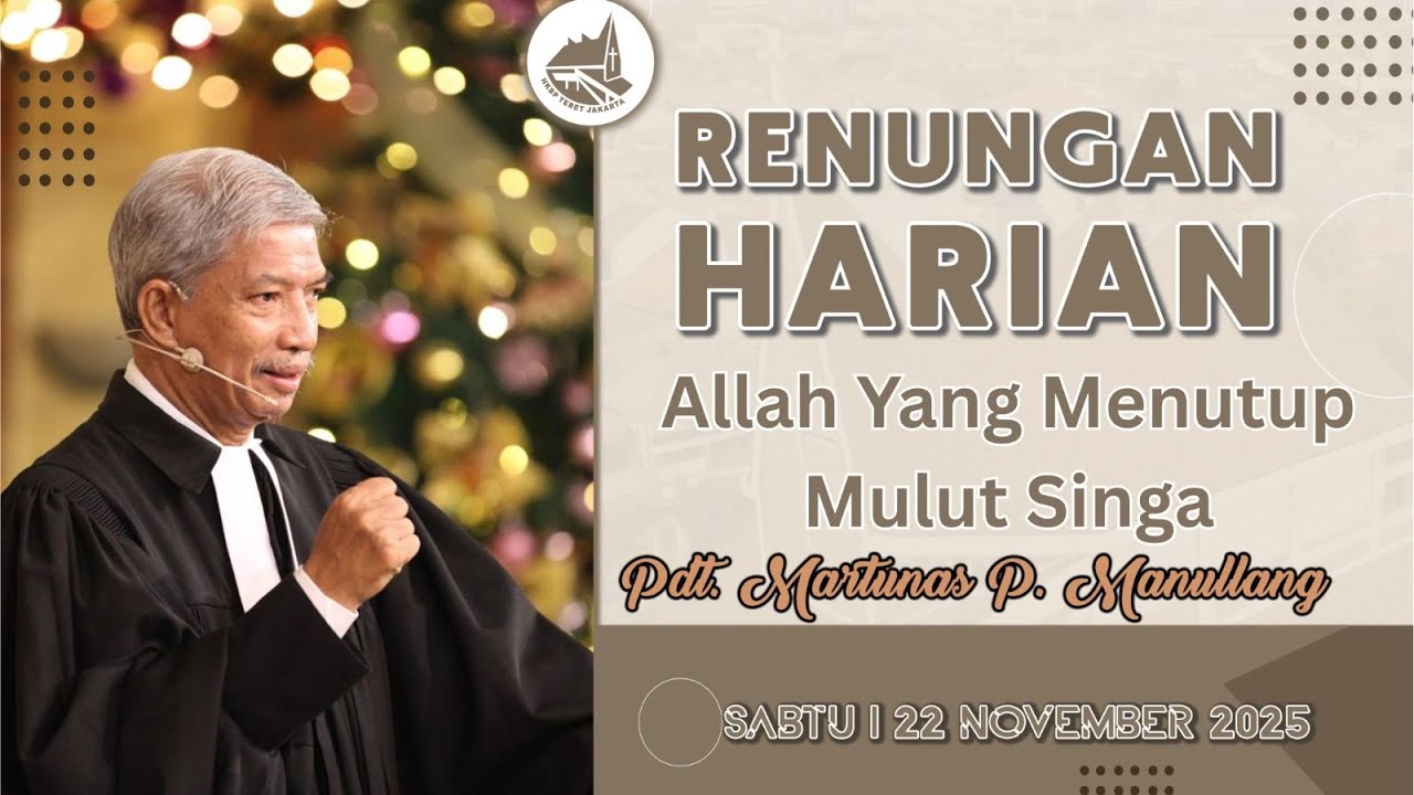 Renungan Harian Gereja HKBP Ressort Tebet - Sabtu, 22 November 2025 