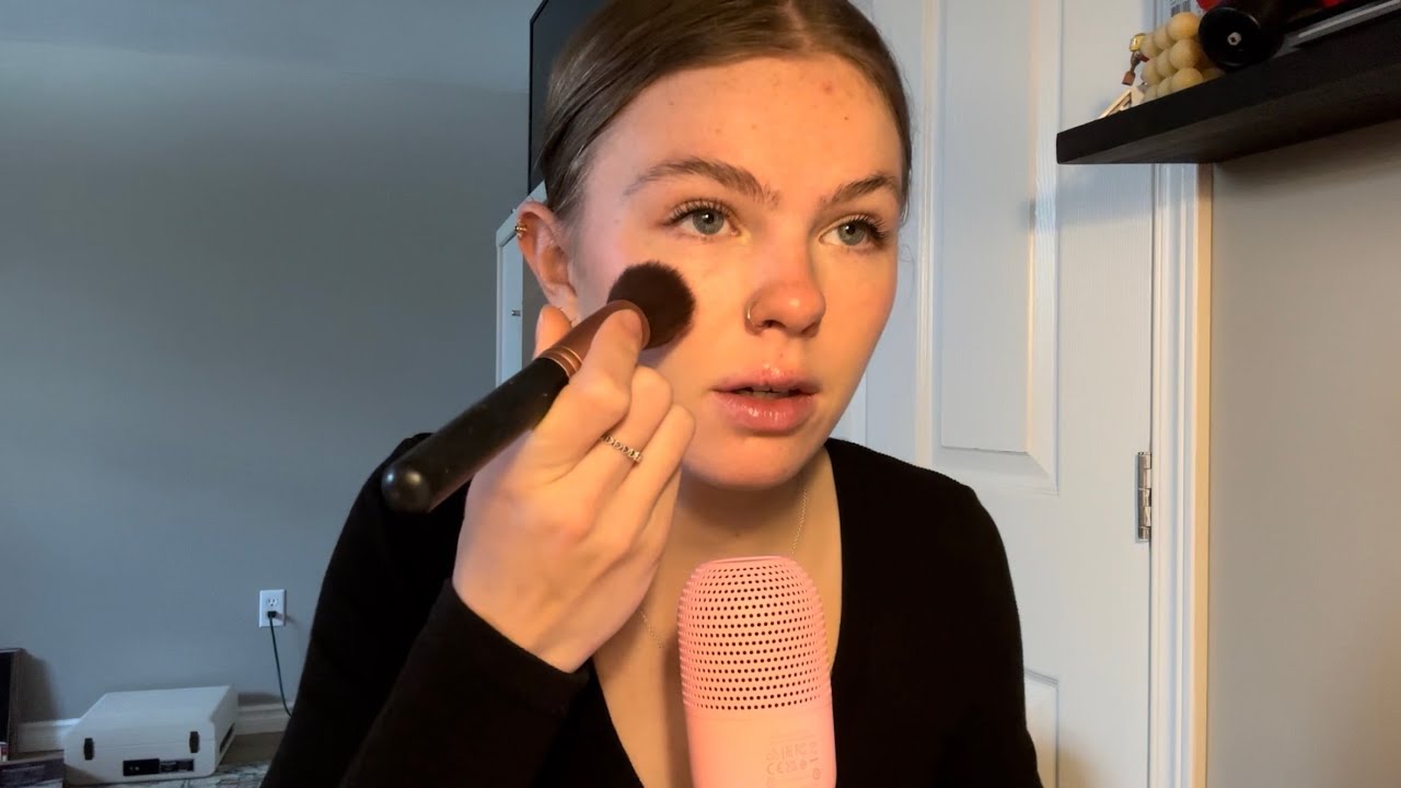 Trying ASMR | doing my makeup! 