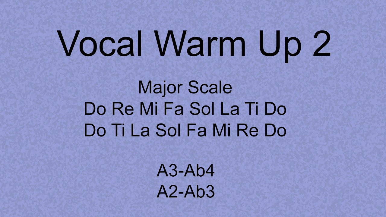 Vocal Warm Up 2 Gb Major Scale