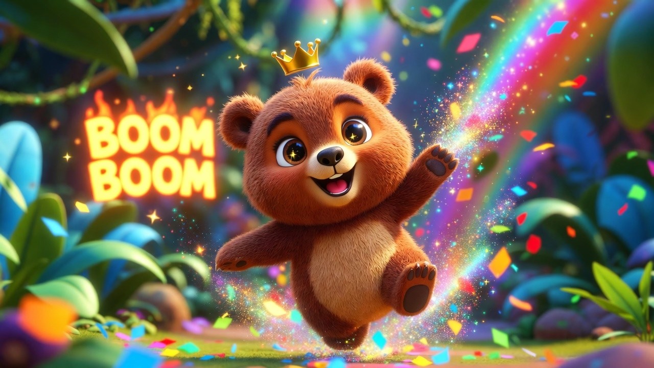 Bhalu Boom Boom Dance 🐻. Super Fun Hindi Kids Song 2026 | Jungle Dance Party.भालू बूम बूम  |3D Kids