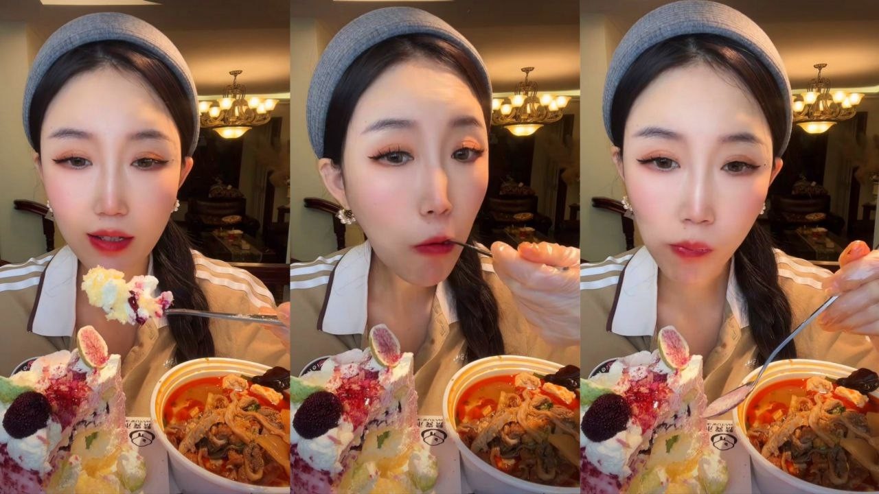 ASMR Eating Cake and Spicy Malatang Mukbang