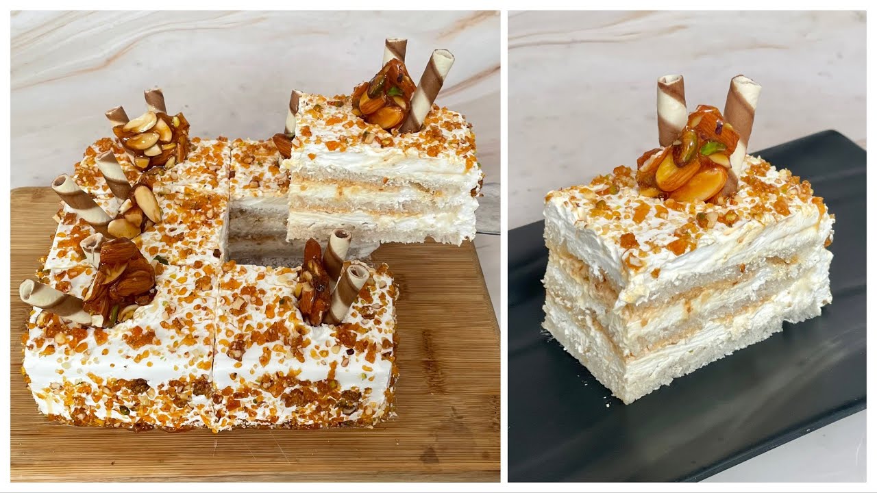 15 mins Birthday Cake with Only 4 Ingredients, बिना अंडा मिनटों में बनाएं सॉफ्ट केकButterscotch Cake