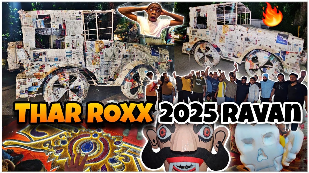 THAR ROXX 2025 | 10 block Ravan Subhash Nagar 2025 | Ravan Making 2025 | Dushera 2025 