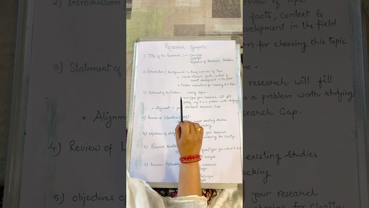 How to write a synopsis #youtubeshorts #physiotherapy #research #synopsis