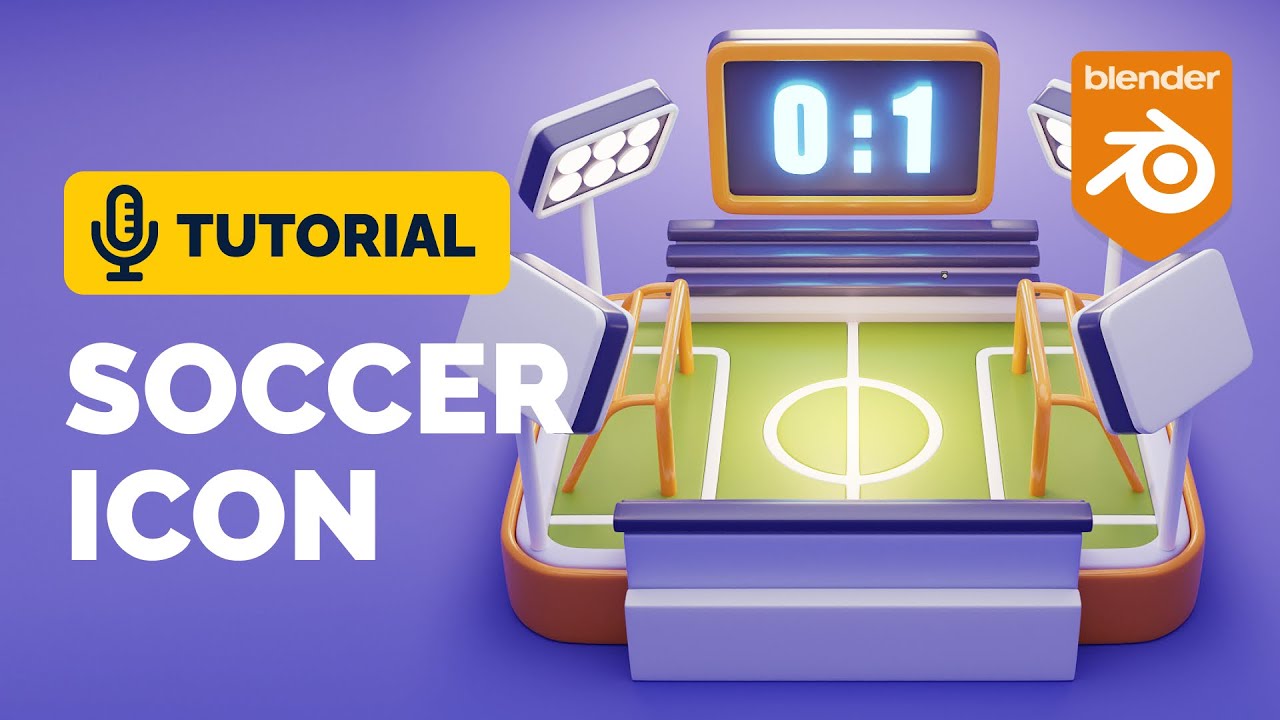 Blender Soccer 3D Icon Tutorial | Polygon Runway
