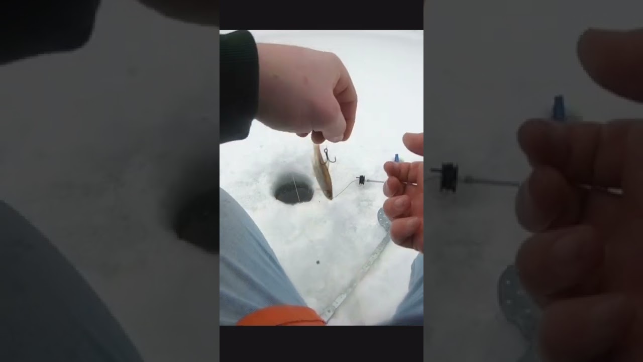 Ice fishing with minnows