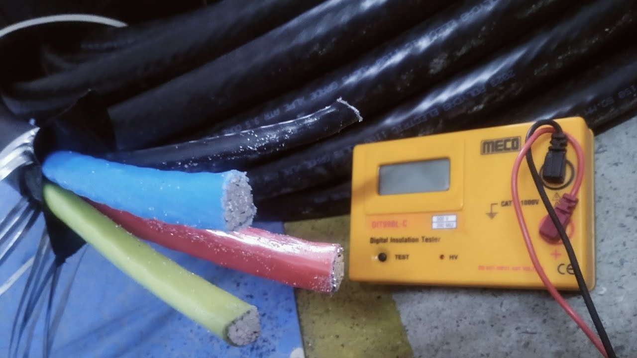 armoured cable testing with megger! insulation resistance check of cable