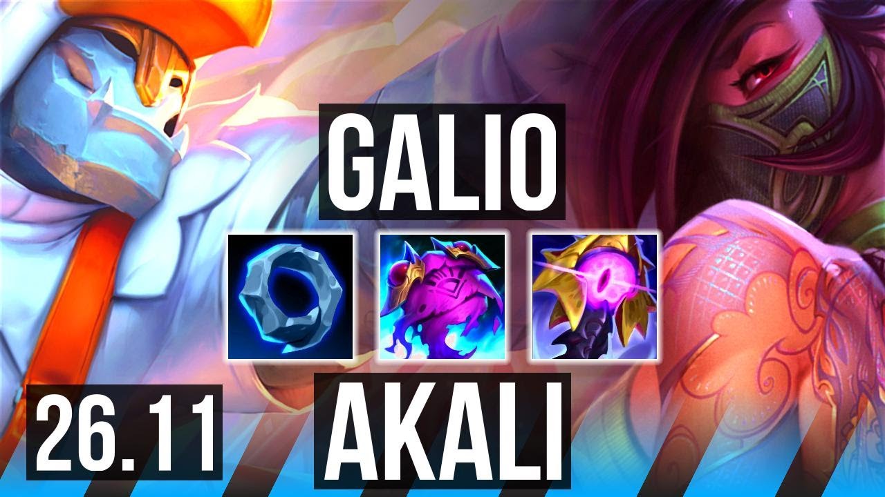 GALIO vs AKALI (MID) | Deathfire Touch | EUW Master | 26.11